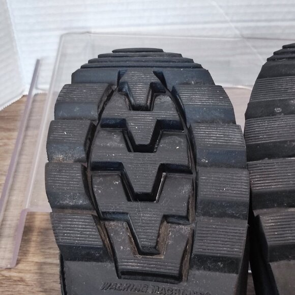 CAT Caterpillar Mule Clogs sz 7W Black Leather Walking Machines Slip On Platform - Picture 15 of 16